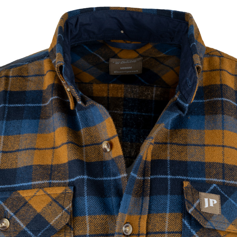 Jack Pyke Bleasdale Heavy Flannel Shirt - Navy Russet-3