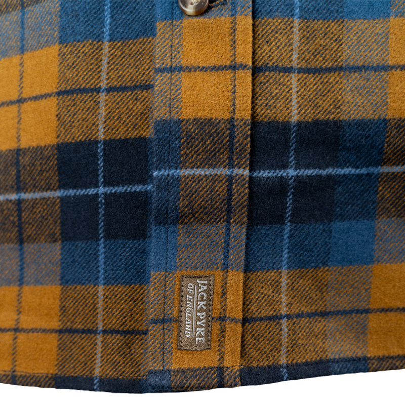 Jack Pyke Bleasdale Heavy Flannel Shirt - Navy Russet-4