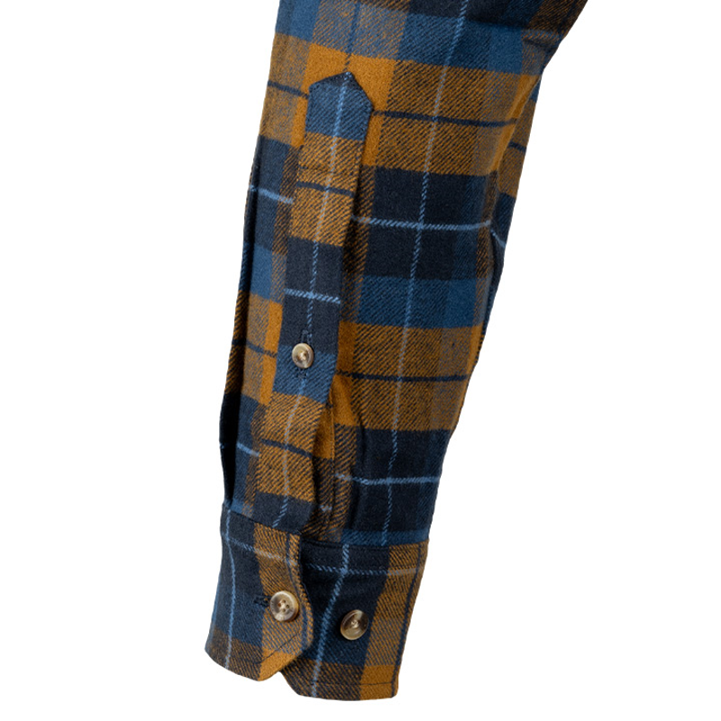 Jack Pyke Bleasdale Heavy Flannel Shirt - Navy Russet-5