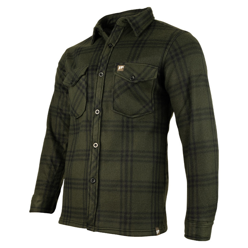 Jack Pyke Polar Fleece Shirt - Green Check-2