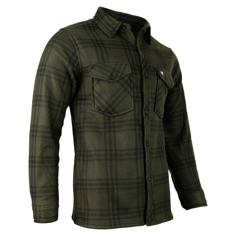 Jack Pyke Polar Fleece Shirt - Green Check-3