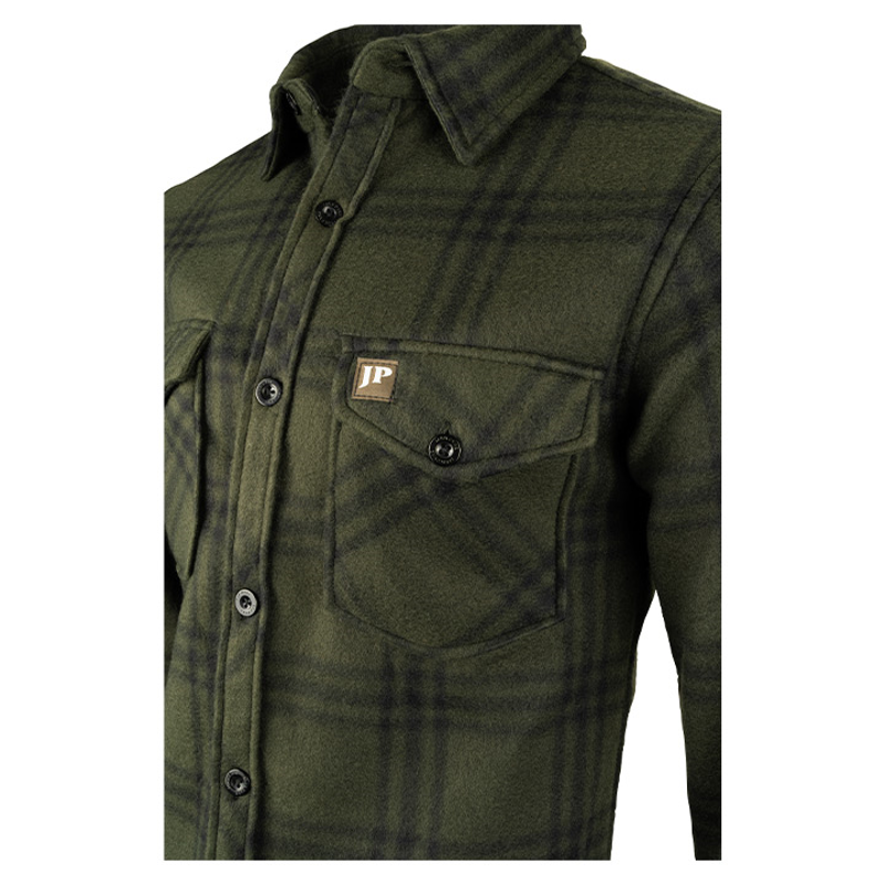 Jack Pyke Polar Fleece Shirt - Green Check-4