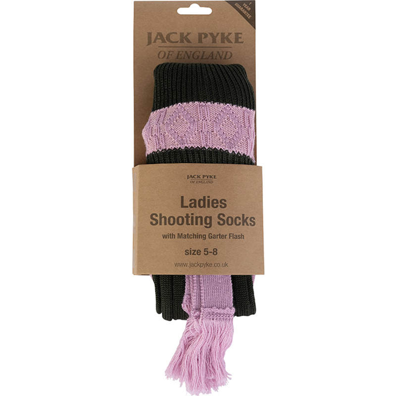 Jack Pyke Ladies Shooting Socks - Pink-1
