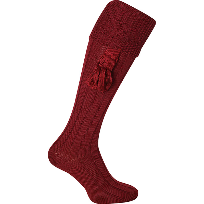 Jack Pyke Plain Shooters Socks - Burgundy