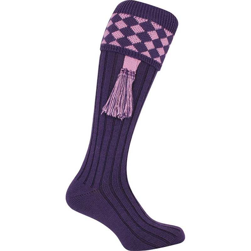 Jack Pyke Harlequin Socks - Purple