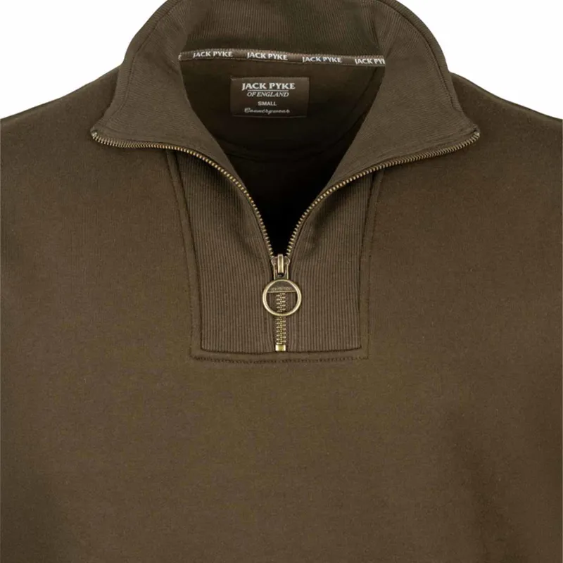 Jack Pyke Half Zip Sweatshirt - Dark Olive-2