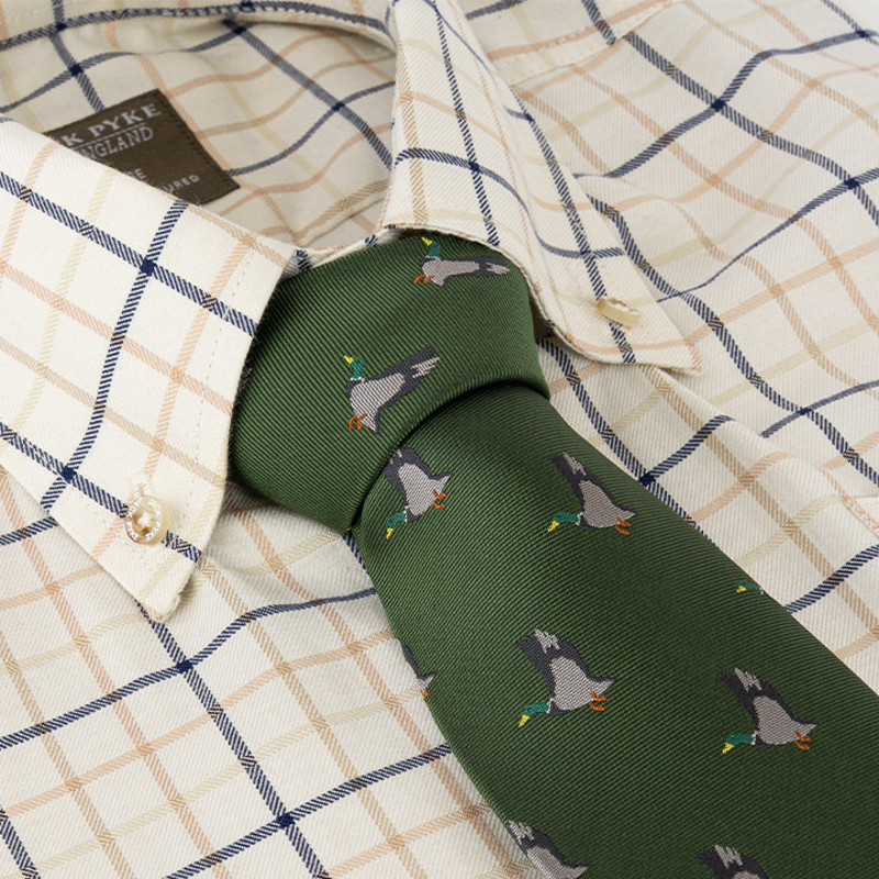 Jack Pyke Shooting Tie - Green Duck-1