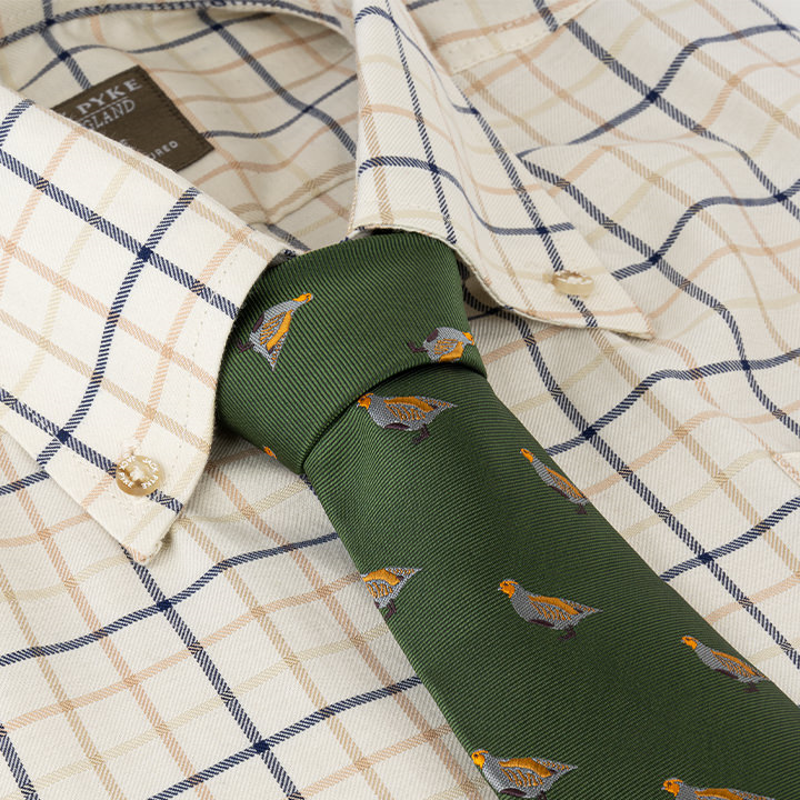 Jack Pyke Shooting Tie - Green Partridge-2