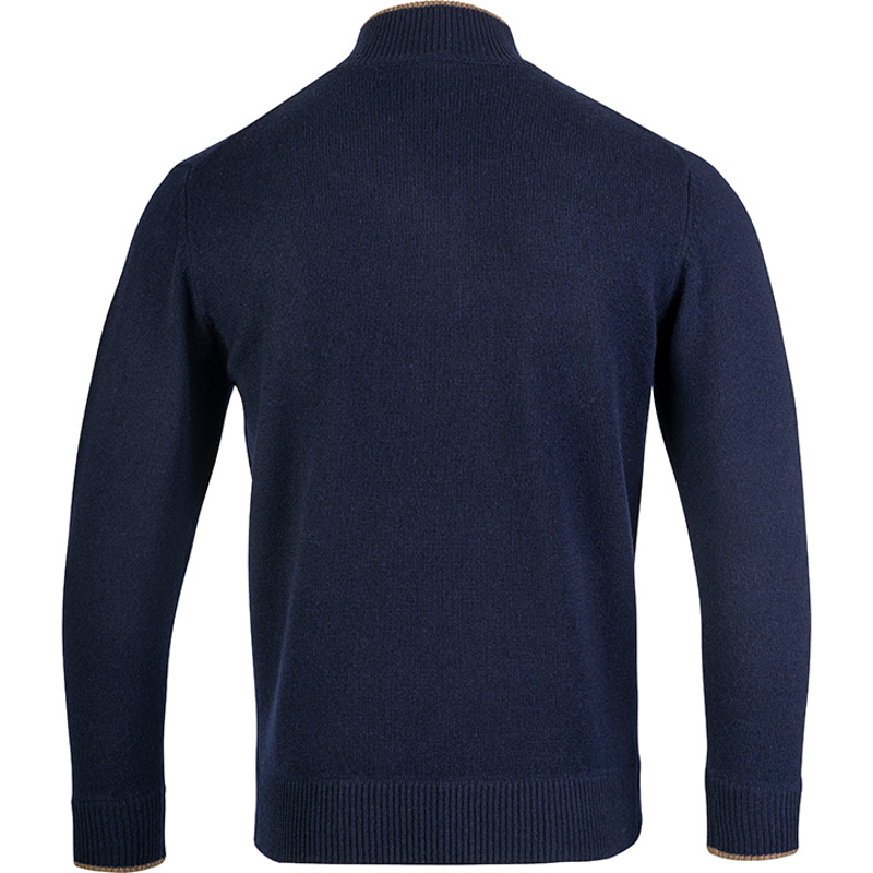 Jack Pyke Ashcombe Lambswool Zipknit Jumper - Navy-1