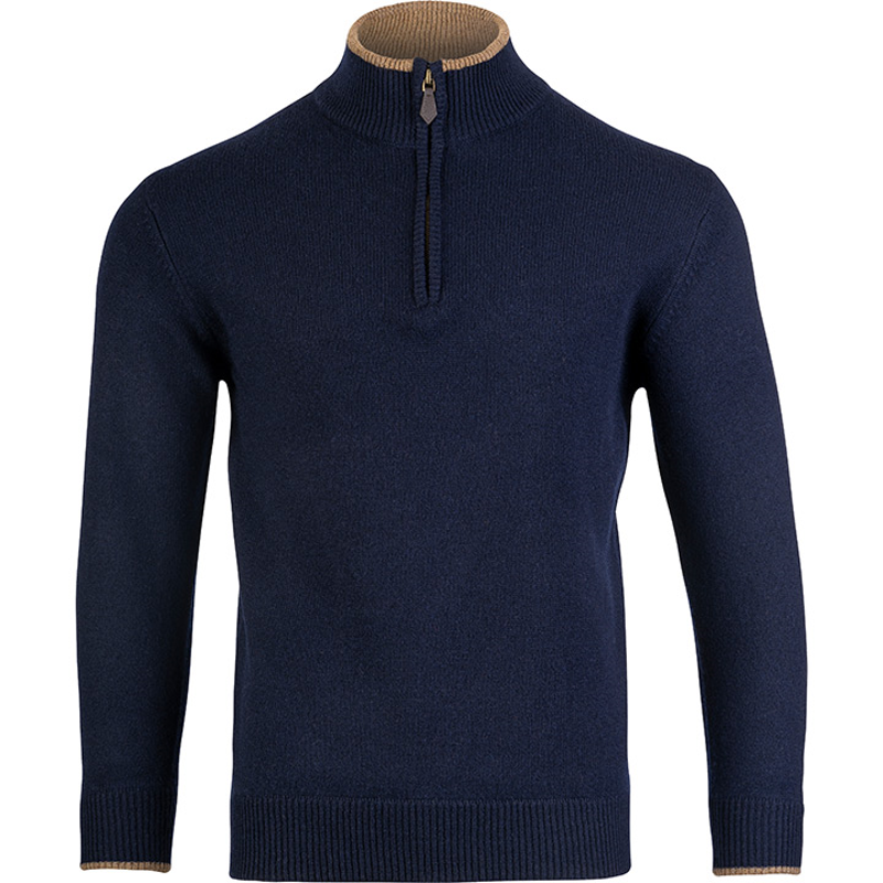 Jack Pyke Ashcombe Lambswool Zipknit Jumper - Navy