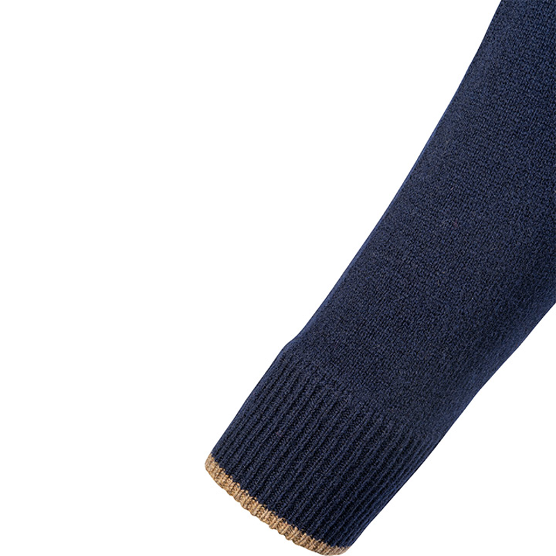 Jack Pyke Ashcombe Lambswool Zipknit Jumper - Navy-2