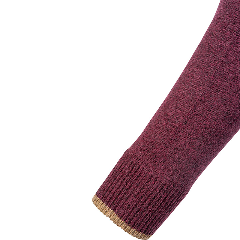 Jack Pyke Ashcombe Lambswool Zipknit Jumper - Plum-2