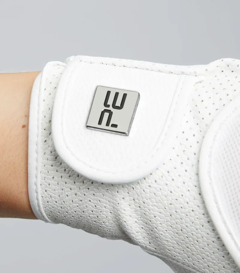 Premier Equine Presa Junior Mesh Competition Riding Gloves - White-3