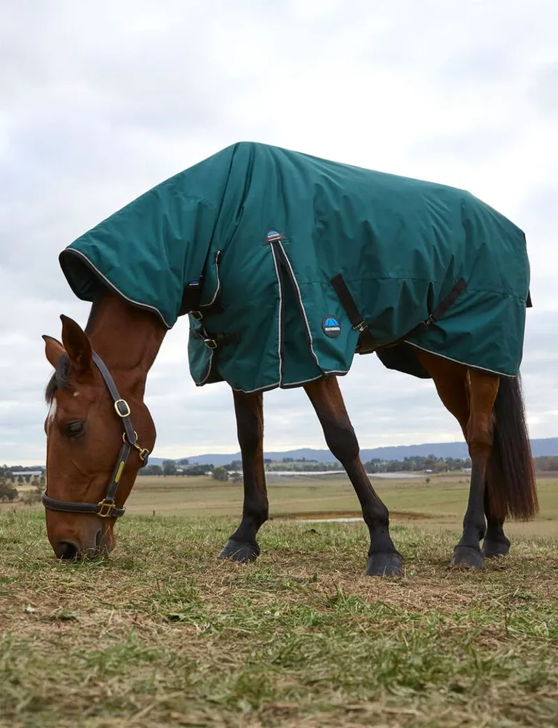 WeatherBeeta ComFiTec Classic 220g Turnout Combo Rug - Forest Green/Black-1