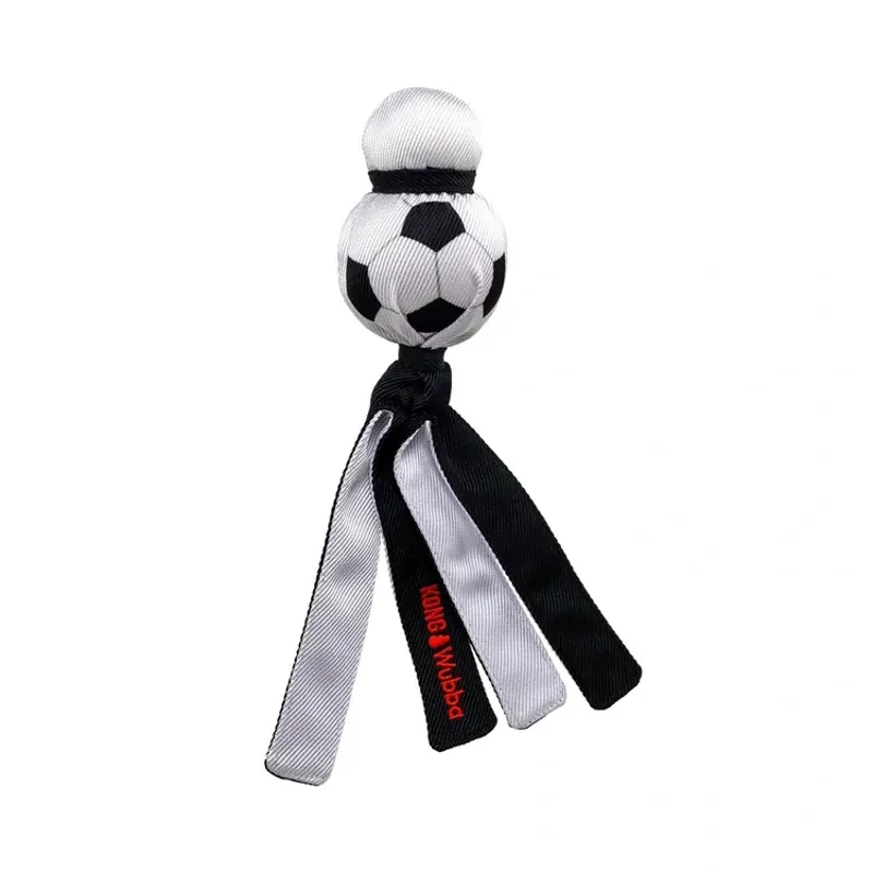 KONG Wubba Sport Football Dog Toy - Black/White