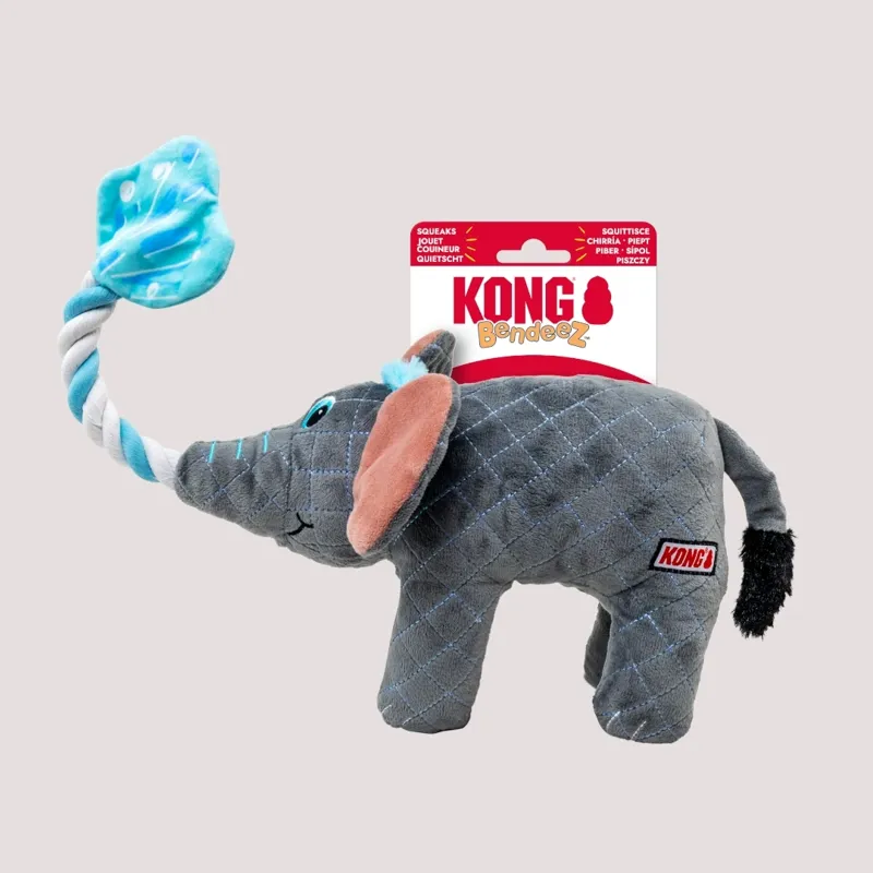 KONG Bendeez Elephant Large dog toy - Grey-1