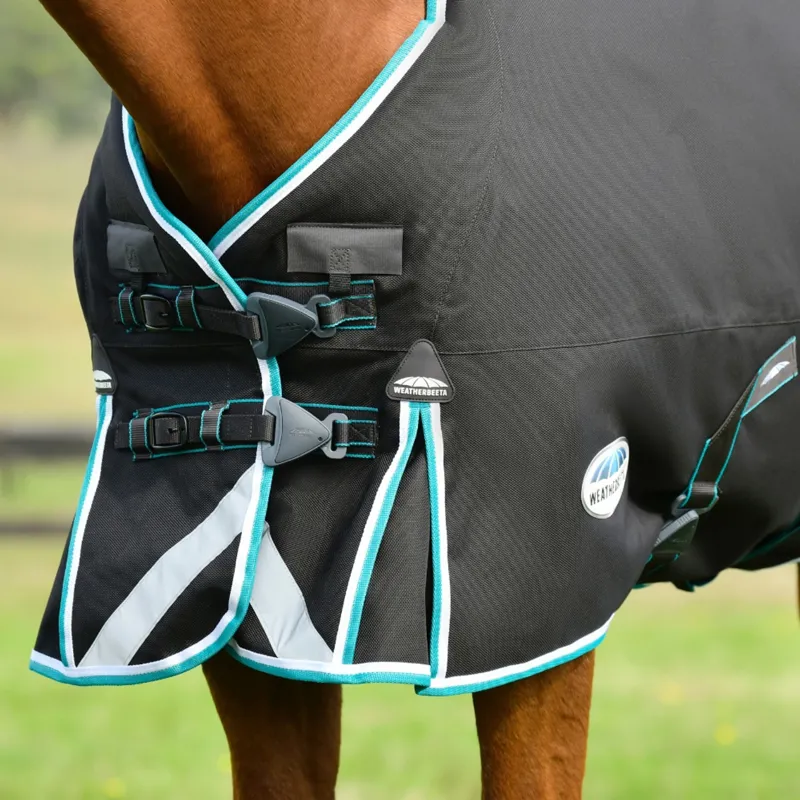 WeatherBeeta ComFiTec Ultra Comfi Detach-A-Neck 100g Turnout Rug - Charcoal-4