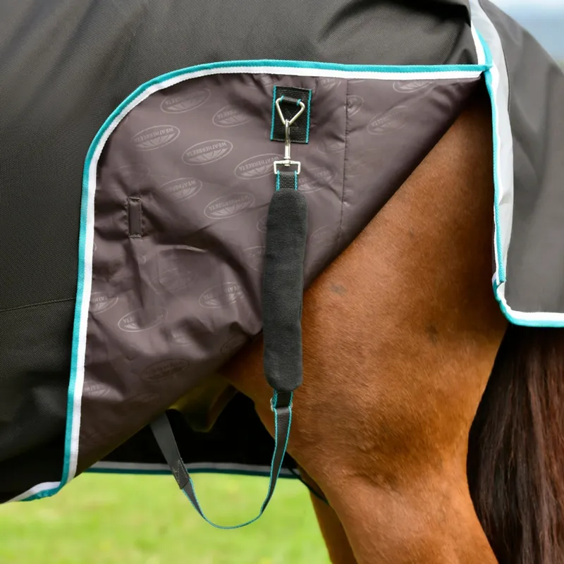 WeatherBeeta ComFiTec Ultra Comfi Detach-A-Neck 100g Turnout Rug - Charcoal-7