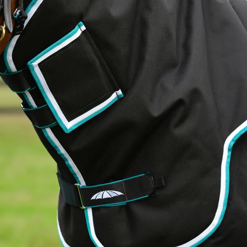 WeatherBeeta ComFiTec Ultra Comfi Detach-A-Neck 220g Turnout Rug - Charcoal-5