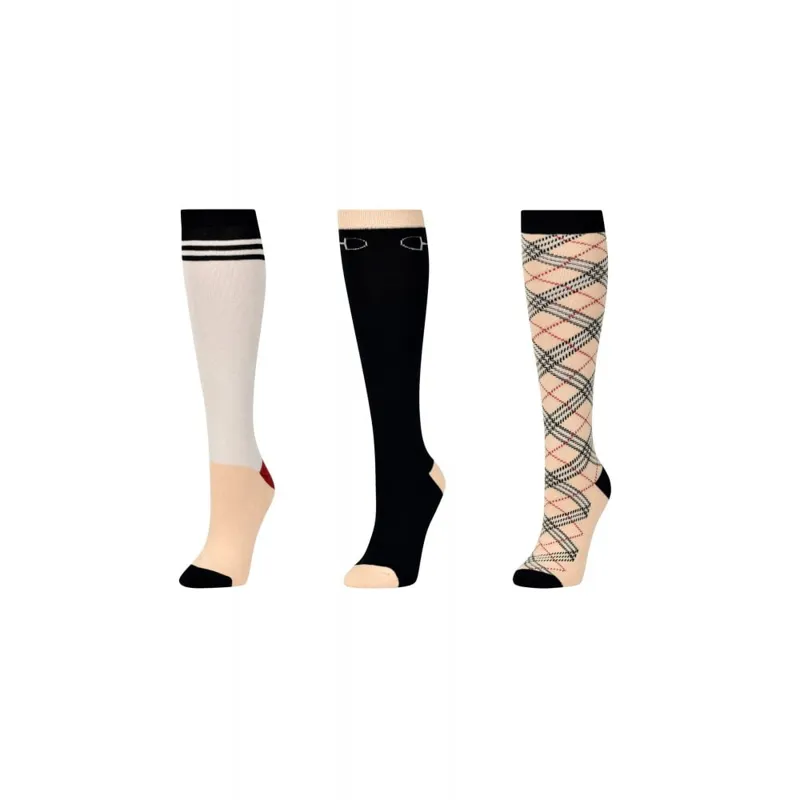 Dublin 3 Pack Socks - London Check