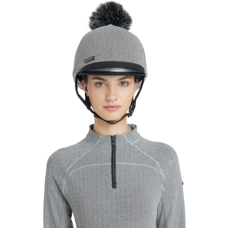 LeMieux Aspen Herringbone Hat Silk - Black -1