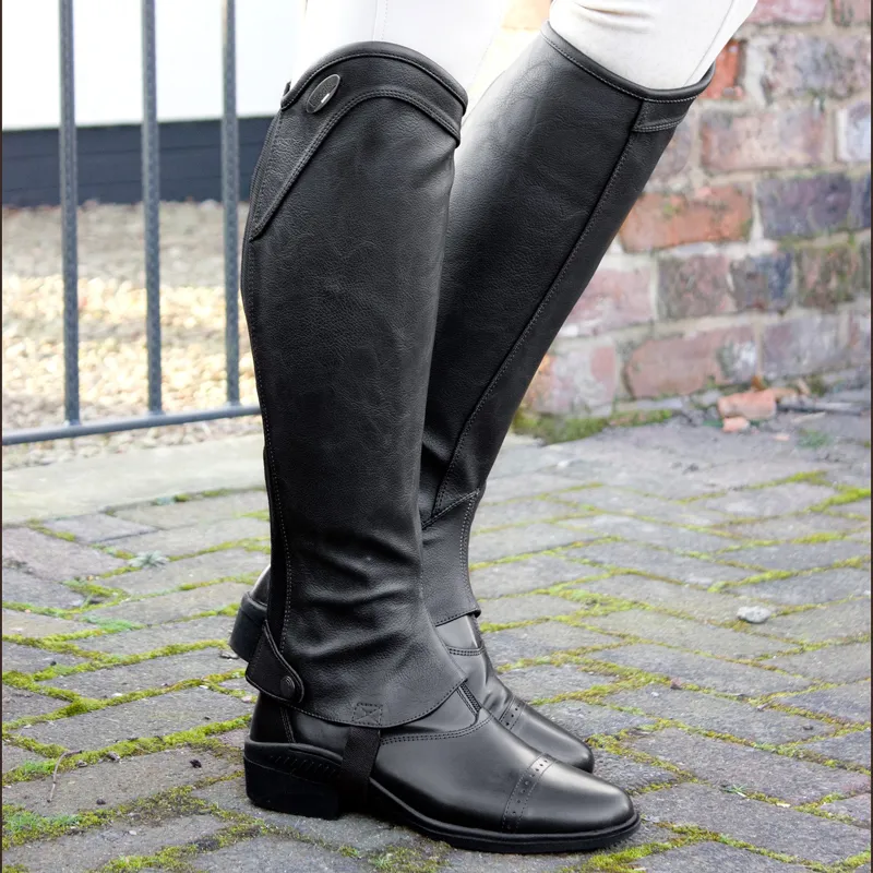 Brogini LG036 Marconia Easy-Care Gaiters Tall - Black-2