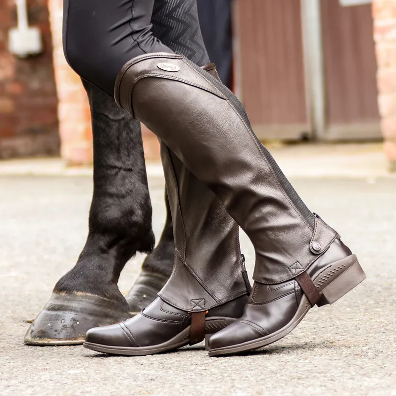 Brogini LG036 Marconia Easy-Care Gaiters Tall - Brown-2