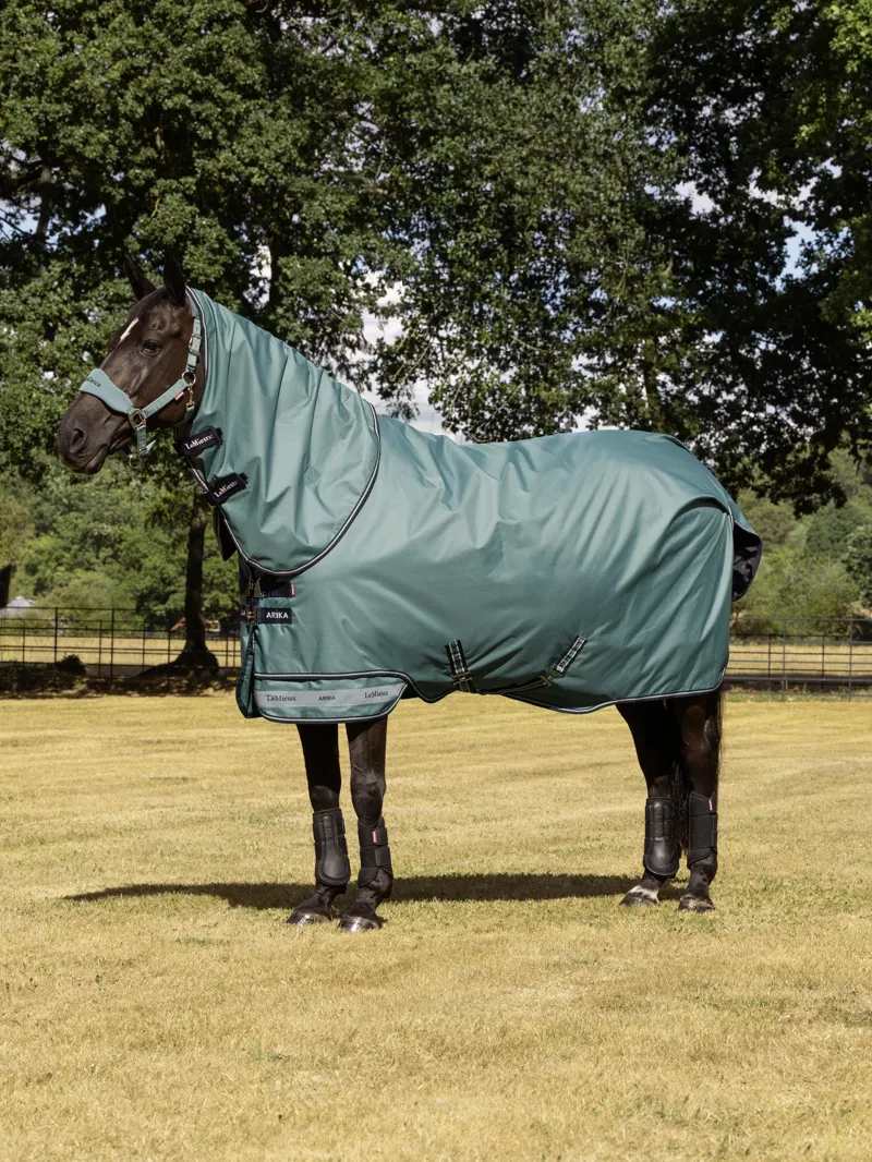 LeMieux Arika Ripstop 0g Turnout Rug - Aloe-5
