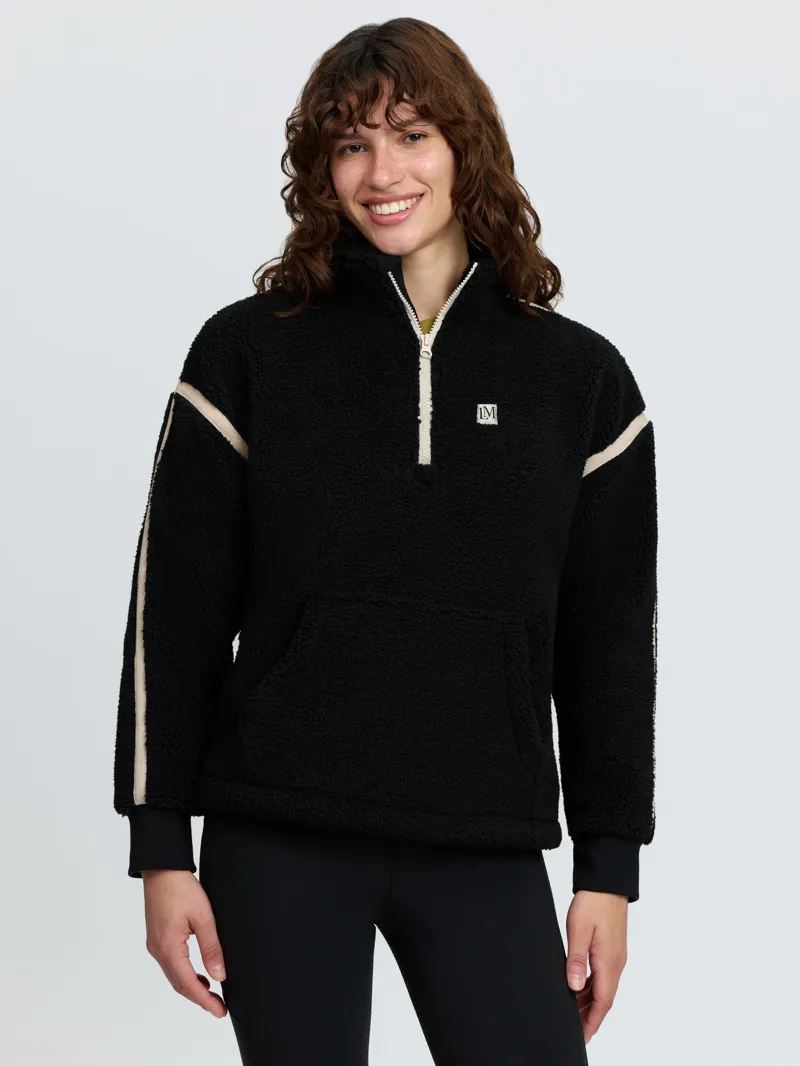 LeMieux Avery Teddy Quarter Zip Fleece - Black-2