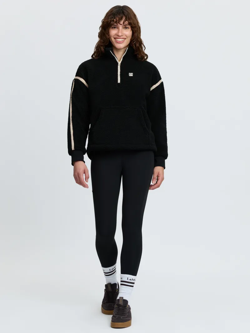 LeMieux Avery Teddy Quarter Zip Fleece - Black-5