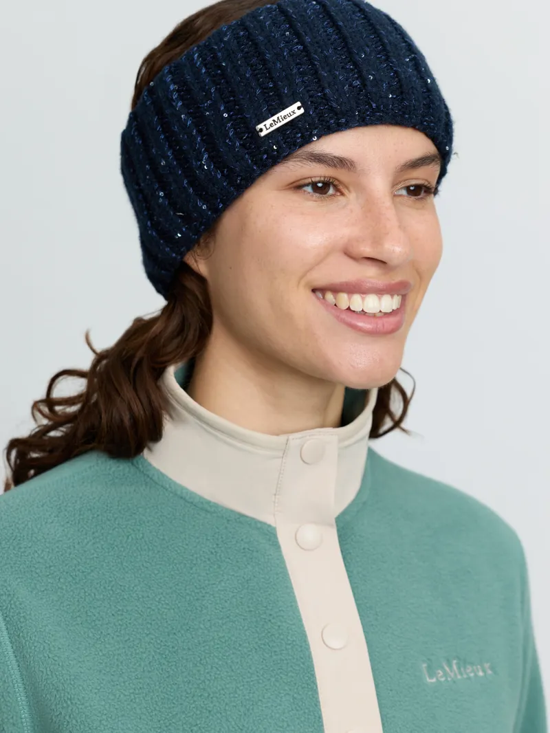 LeMieux Bernie Sequin Headband - Navy-1
