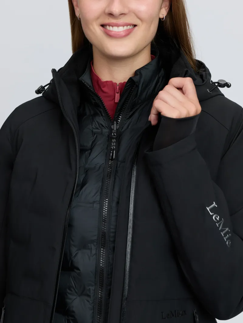 LeMieux Brooke 3 in 1 Waterproof Hybrid Jacket - Black-4
