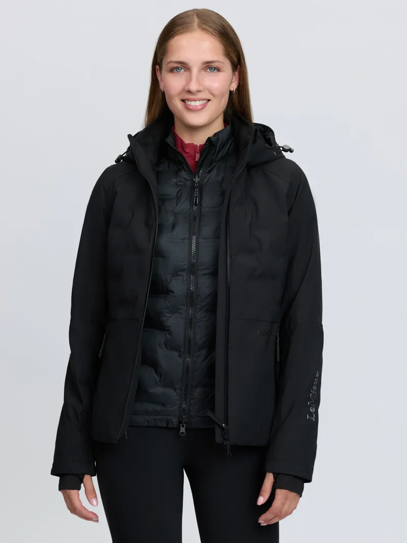 LeMieux Brooke 3 in 1 Waterproof Hybrid Jacket - Black-3