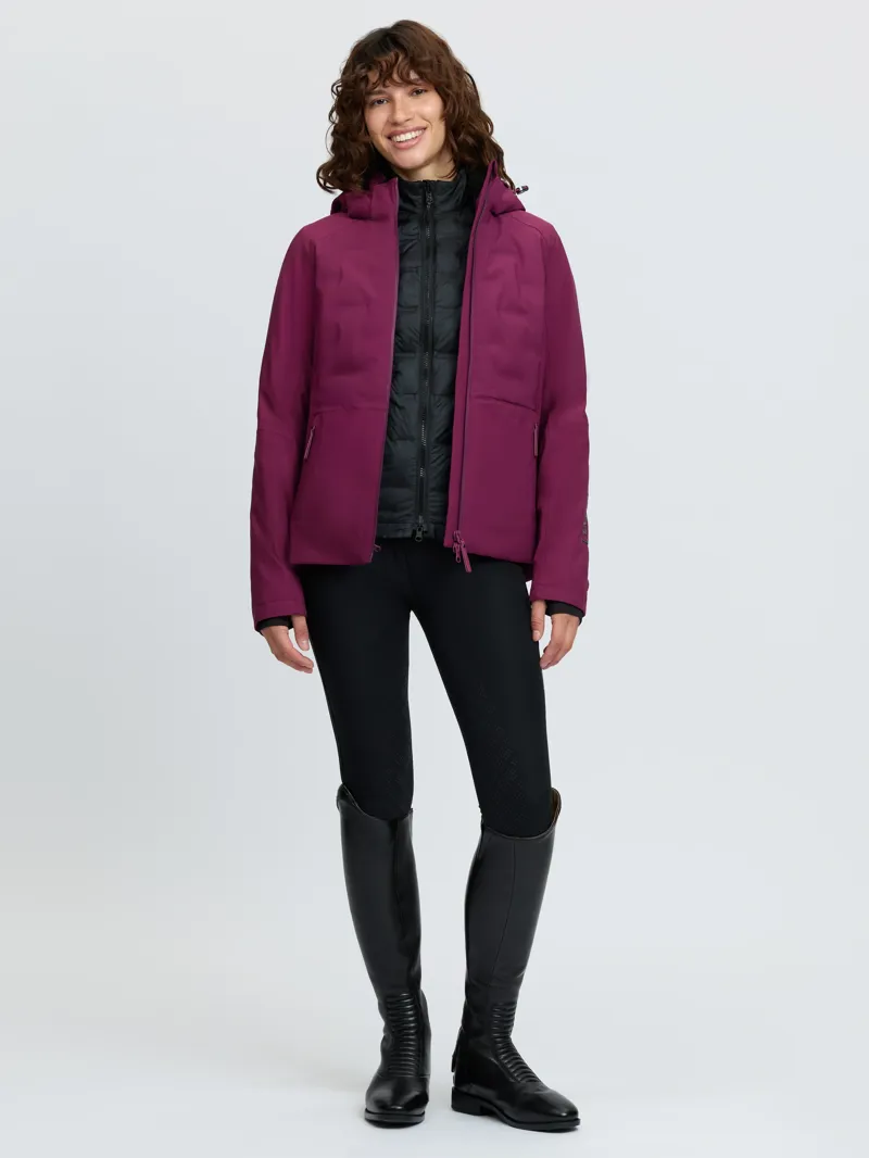 LeMieux Brooke 3 in 1 Waterproof Hybrid Jacket - Blackberry-12