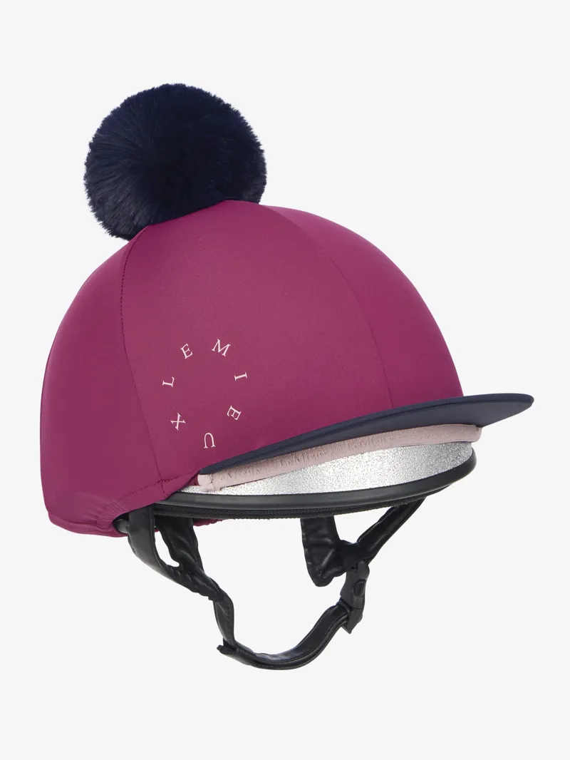 LeMieux Classique Pom Hat Silk - Blackberry-2