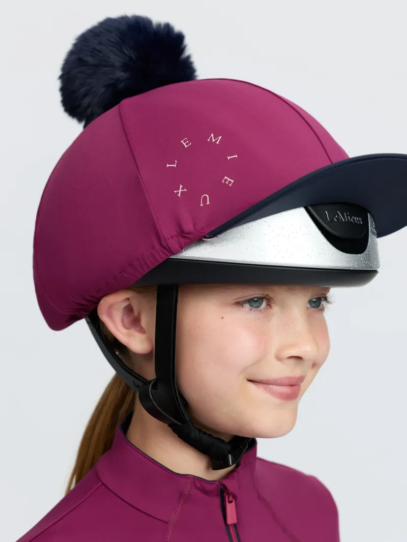 LeMieux Classique Pom Hat Silk - Blackberry