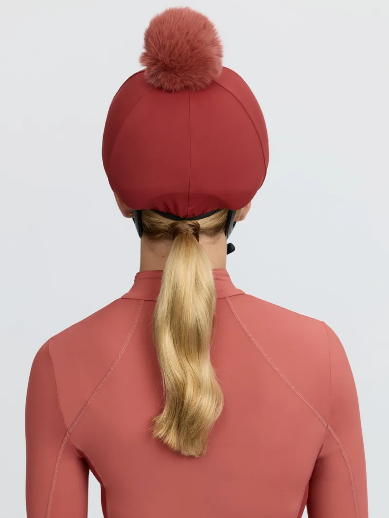 LeMieux Classique Pom Hat Silk - Russet-5