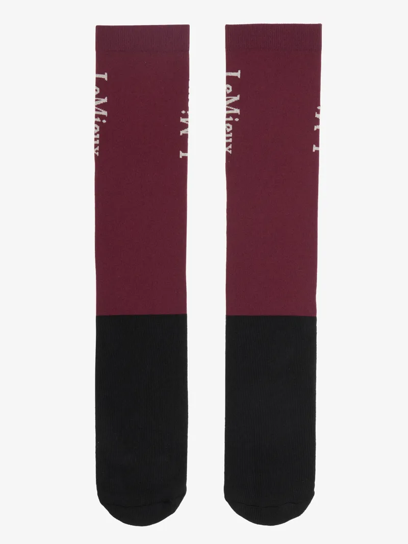 LeMieux Competition Socks 2 Pack - Blackberry-1