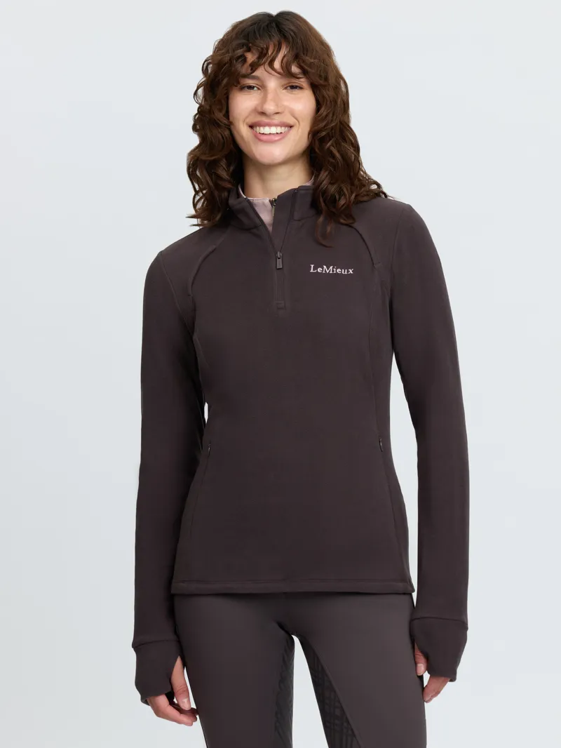 LeMieux Frances Quarter Zip Fleece - Cocoa