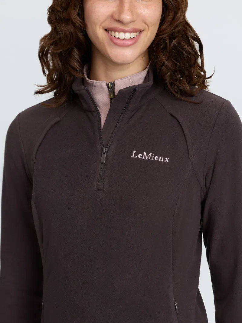 LeMieux Frances Quarter Zip Fleece - Cocoa-3