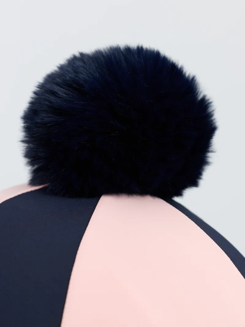 LeMieux Harlequin Hat Silk - Navy/Petal-6