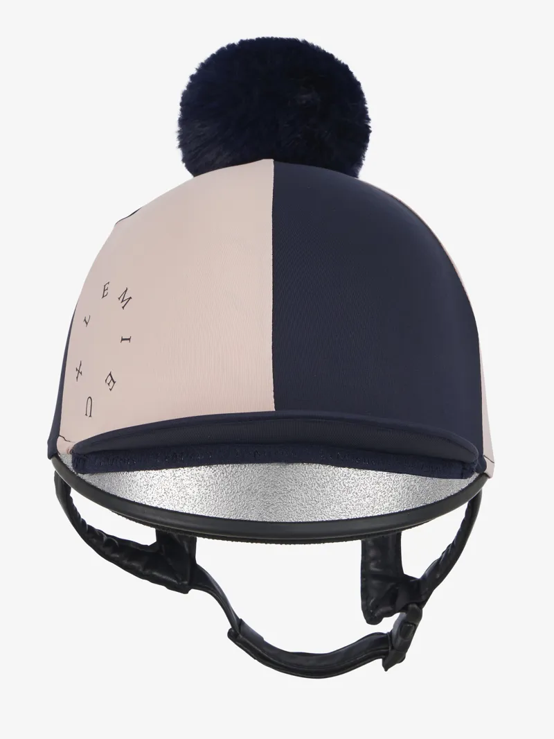 LeMieux Harlequin Hat Silk - Navy/Petal-2