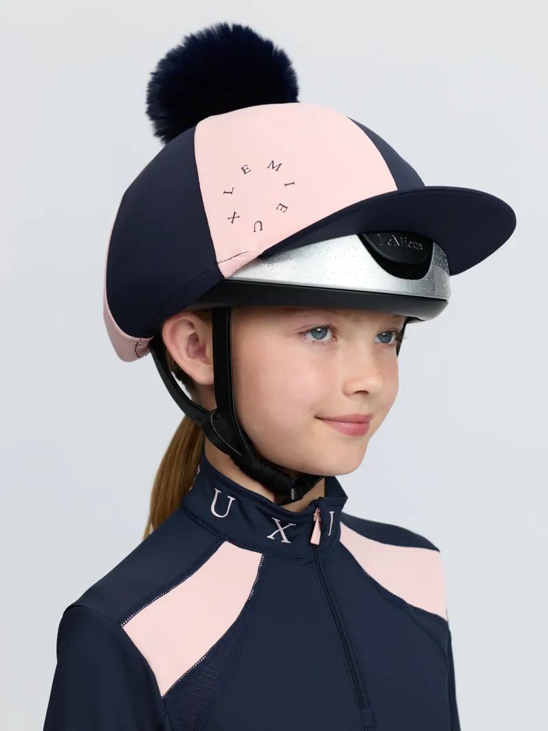 LeMieux Harlequin Hat Silk - Navy/Petal