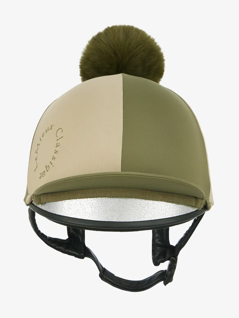 LeMieux Harlequin Hat Silk - Willow/Pear-2