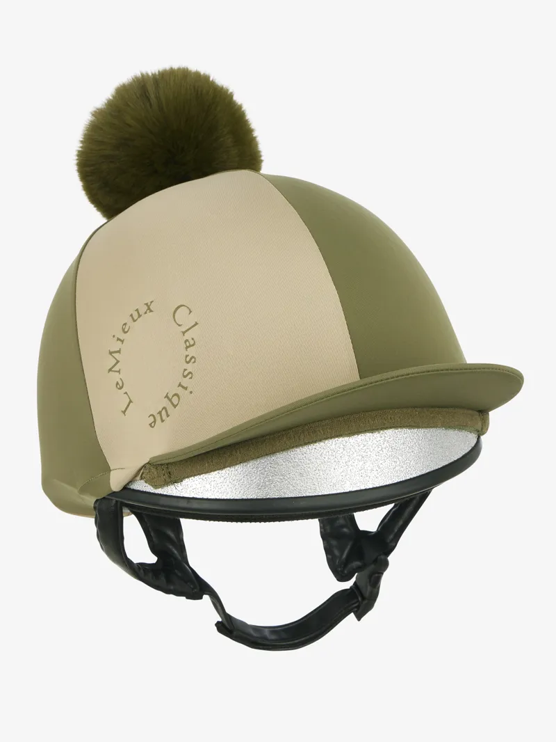 LeMieux Harlequin Hat Silk - Willow/Pear-3