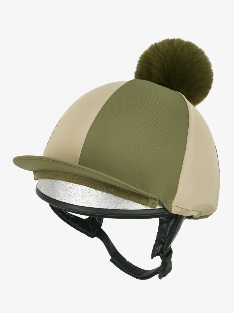 LeMieux Harlequin Hat Silk - Willow/Pear-4
