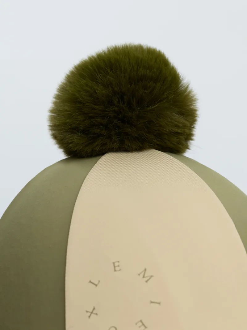 LeMieux Harlequin Hat Silk - Willow/Pear-5