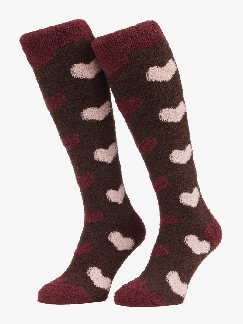 LeMieux Heart Fluffies Socks - Bramble