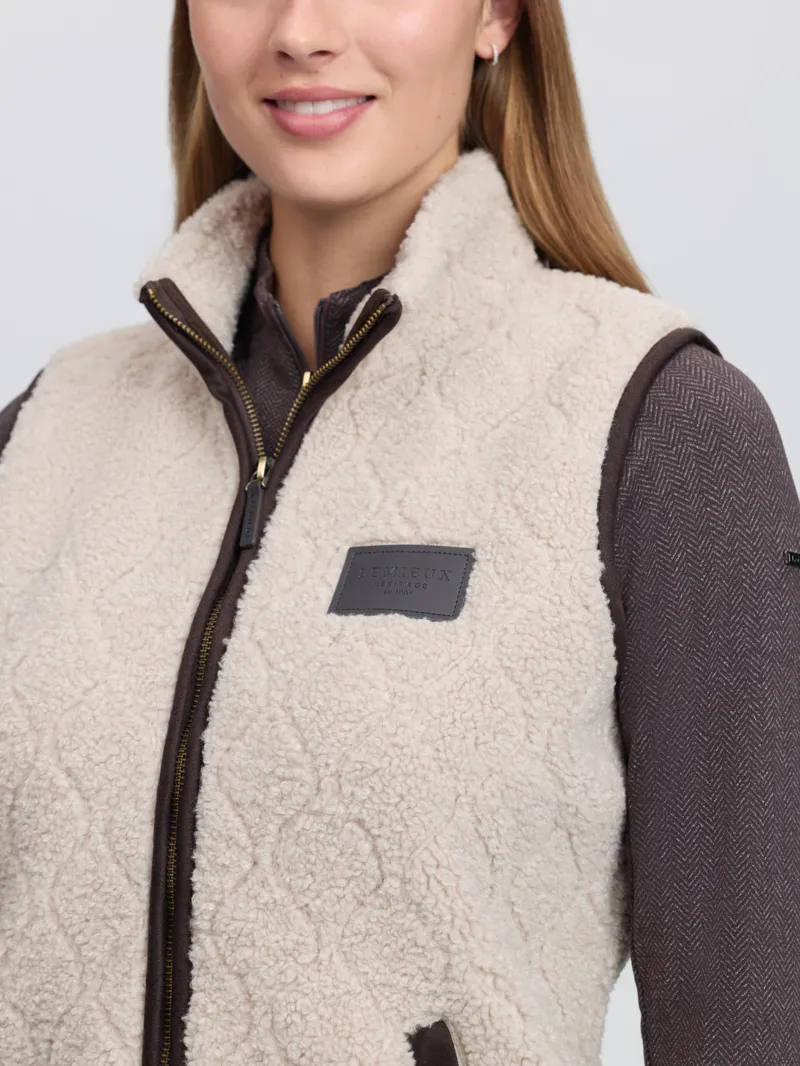 LeMieux Heritage Borg Gilet - Stone-3