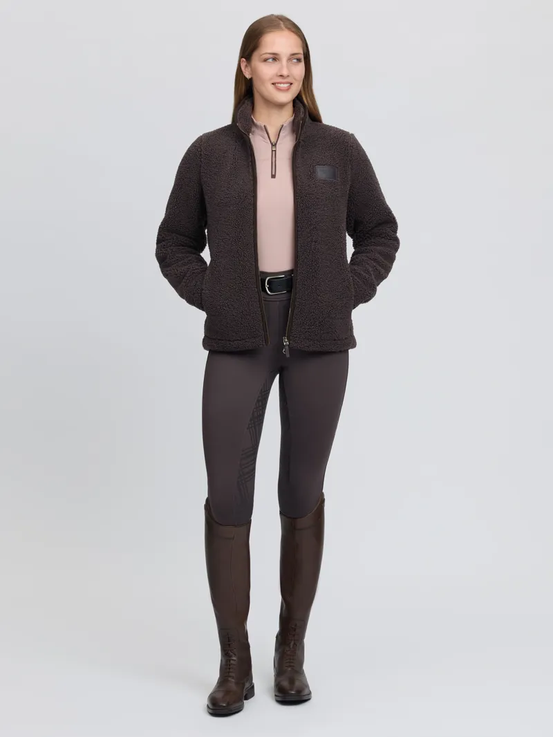 LeMieux Heritage Borg Zip Through Jacket - Cocoa-5